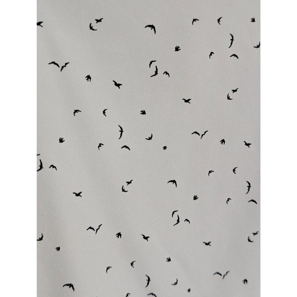 Mossimo Supply Co White & Black Bird Print Sleeveless Tank Top Blouse Small - Picture 4 of 6